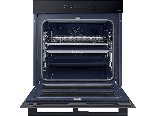 Horno de vapor - Samsung NV7B5750TDKU1, Multifunción, Pirolítico, Air Fry, 76l, 59.5 cm, Dual Cook Flex, WiFi, Negro