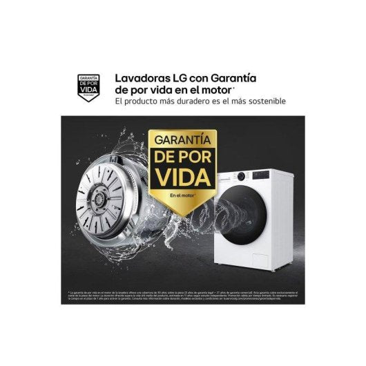 Lavadora LG 9 kg A F2X50S9TLB con AI Direct Drive y TurboWash 360º