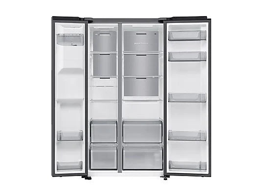 Frigorífico americano - Samsung Bespoke AI RS70F64KETEF, All Around Cooling, No Frost, 178.4 cm, 640 l, Dispensador agua y hielo, Inox