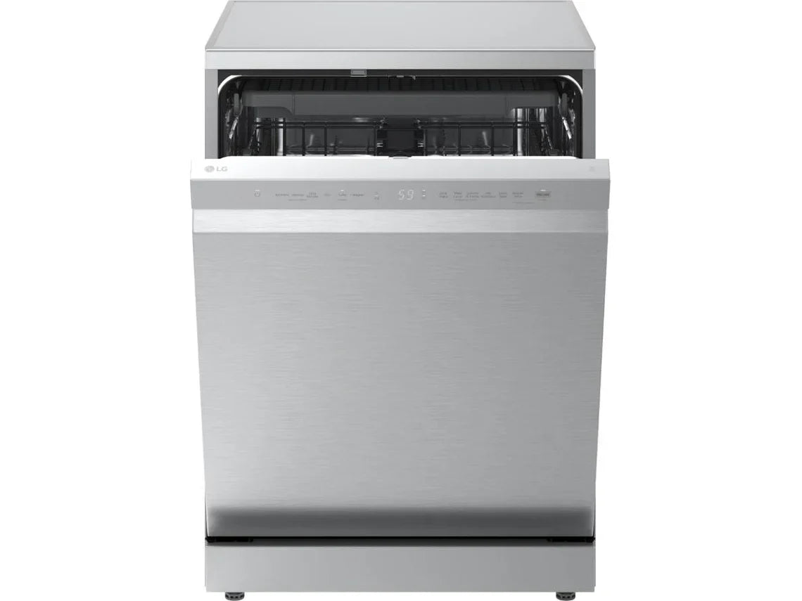 Lavavajillas LG DF273FV QuadWash con Vapor y Sistema EasyRack, Acero Inoxidable