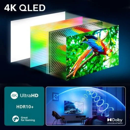 TV Philips The One Ambilight QLED 55 55PUS9010 UltraHD 4K Dolby Vision Dolby Atmos Titan OS