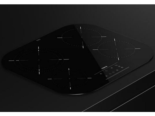 Placa vitrocerámica - Teka TCC 64310 TTC BK, 4 zonas, Zona grande de 21 cm, 59 cm, Touch control, Negro