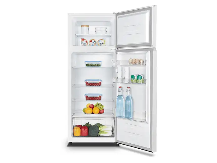 Frigorífico dos puertas - Hisense RT267D4AWE, Cíclico Defrost, 143.4 cm, 206 l, Iluminación LED, Blanco