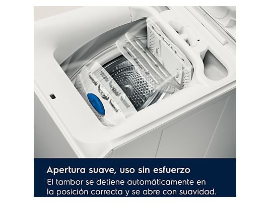 Lavadora carga superior - ELECTROLUX EN6T4722NF, 7 kg, 1200 rpm, 14 programas, SensiCare, Blanco