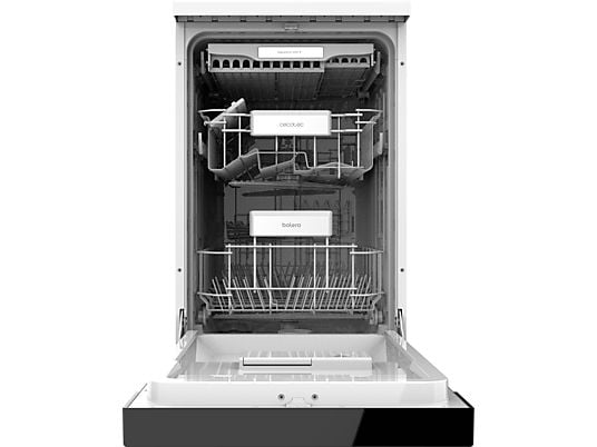 Lavavajillas compacto - Cecotec Bolero Aguazero 4201 E, 11 servicios, 6 programas, 45 cm, Dual Zone Wash, Inicio diferido, White