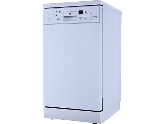Lavavajillas - ok. ODW 4541-1 E FS, 10 Servicios, 7Programas, 44.5 cm, Libre Instalación, Blanco