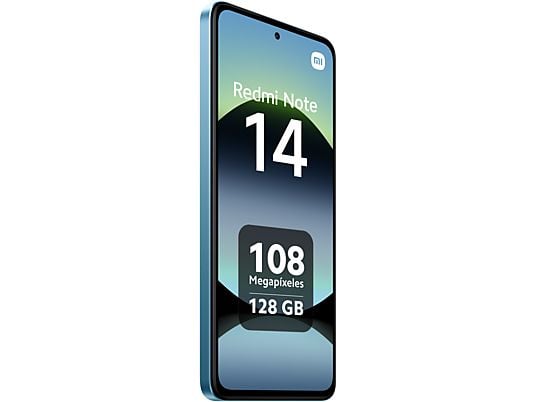 Móvil - Xiaomi Redmi Note 14, Azul océano, 128 GB, 6 GB RAM, 6.67 AMOLED FHD+, MediaTek Helio g99-Ultra, 5500 mAh