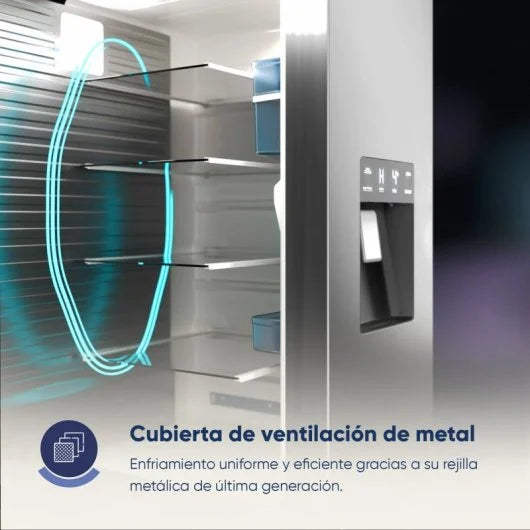 Origial Frigorífico Americano Cool &Freeze 4 puertas 482L E Inox Con dispensador