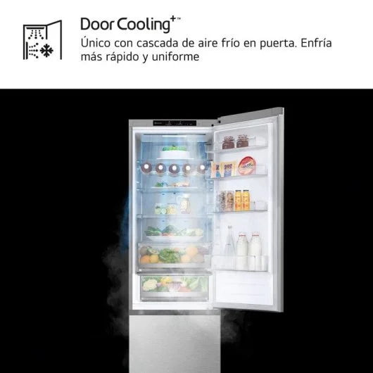LG Serie 700 Fridge Freezer Combi A 387L - NatureFRESH Linear Cooling
