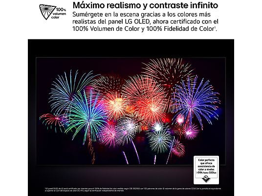 TV OLED 55 - LG OLED55G54LW.AEU, UHD 4K, Procesador Inteligente α11 AI Processor 4K Gen2, Smart TV, DVB-T2 (H.265), Rocky Black