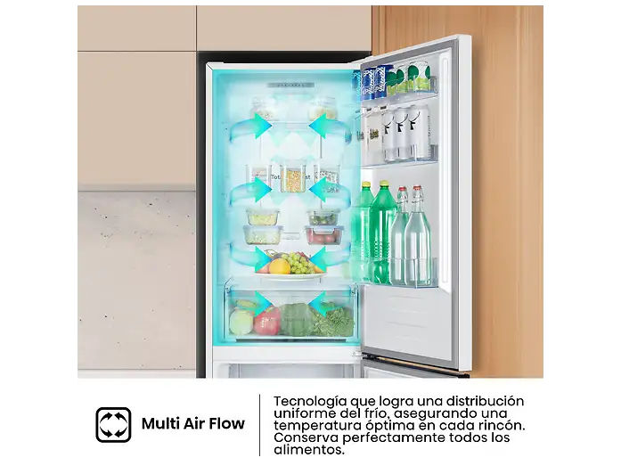 Frigorífico combi - Hisense RB390N4AWE1, Puerta reversible, Congelamiento rápido, No Frost, 186 cm, 304 l, Blanco