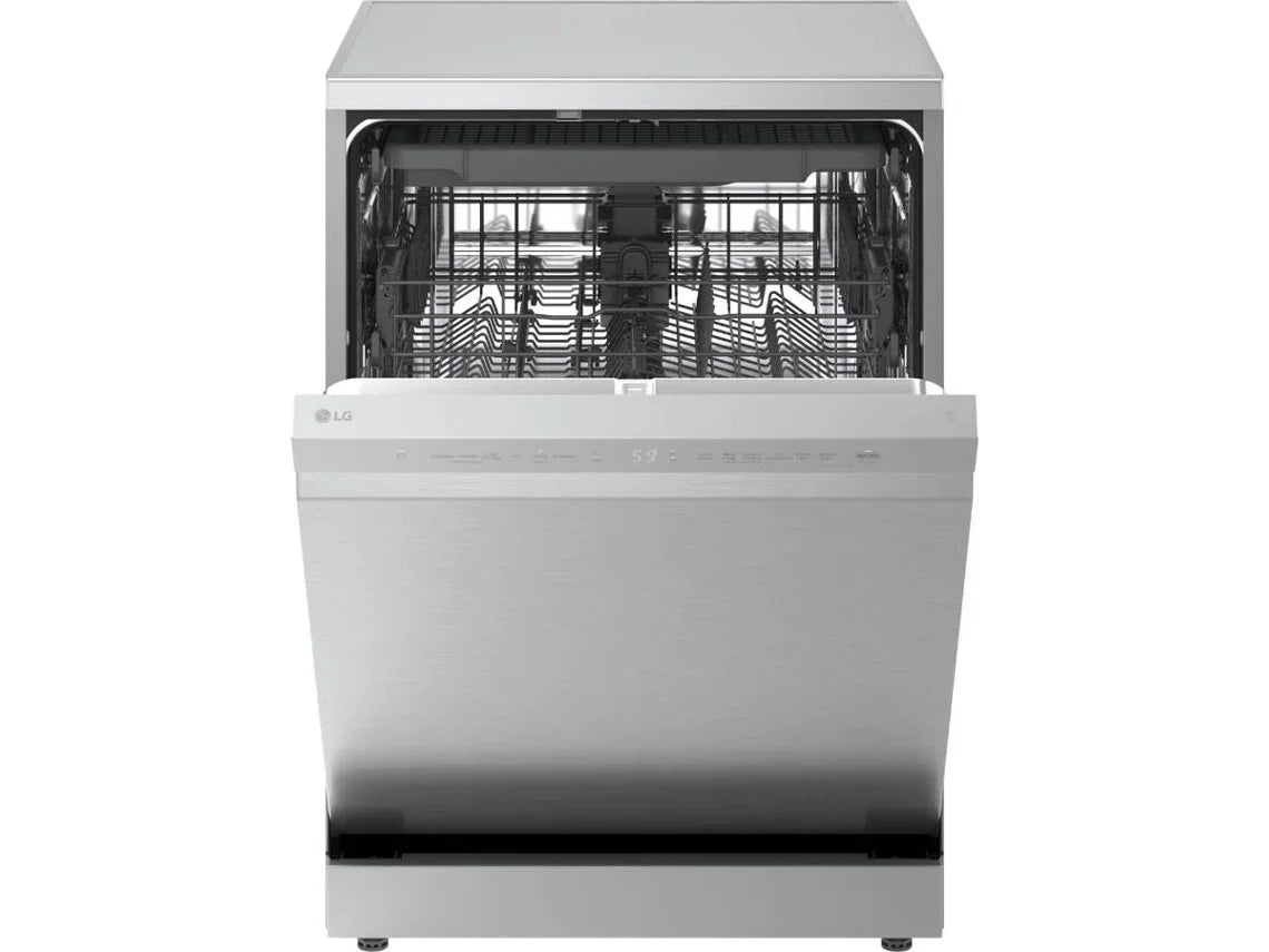 Lavavajillas LG DF273FV QuadWash con Vapor y Sistema EasyRack, Acero Inoxidable