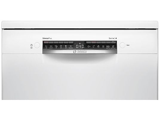 Lavavajillas - Bosch SMS4EMW06E, 14 servicios, 6 programas, 60 cm, Home Connect, RackMatic, Blanco