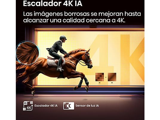 TV LED 85 - Hisense 85A6Q, UHD 4K, Quad CoreMT9603, IA 4K Upscaler, Modo Juego Plus, Control por voz, Negro