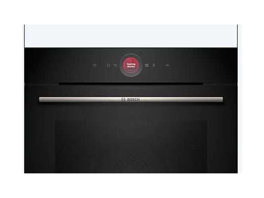 Horno compacto - Bosch HBG774KB1, Serie 8, Multifunción, Pirolítico, 71 l, 54.9 cm, Negro