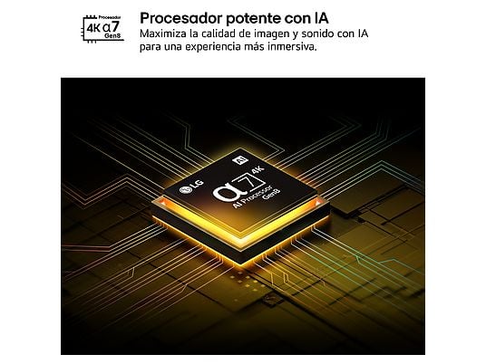 TV QNED 55 - LG 55QNED81A6A, UHD 4K, Procesador Inteligente α7 AI Processor 4K Gen8, Smart TV, DVB-T2 (H.265), Negro