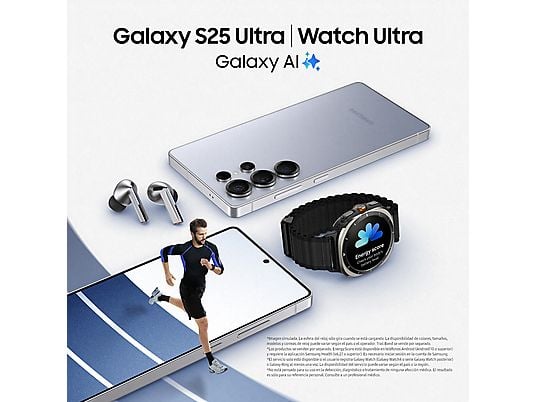 Móvil - Samsung Galaxy S25 Ultra, Titanium Black, 512 GB, 12 GB RAM, 6.9 WQHD+, Snapdragon 8, 5000 mAh, Android 15