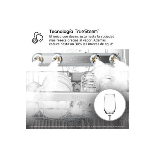 Lavavajillas LG Quadwash Steam Integrable Eficiencia A Vapor Tercera Bandeja