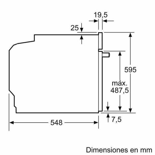 Horno Multifunción Bosch Serie 6 HBG578ES3 71L 60cm Pirolítico A+ Programas Automáticos Acero Inoxidable Negro
