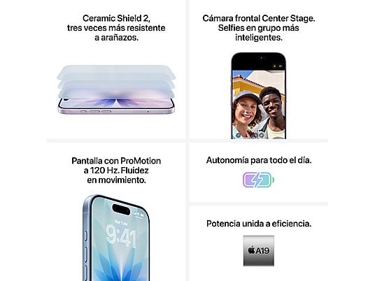 Apple iPhone 17, Verde salvia, 256 GB, 5G, 6.3 OLED Super Retina XDR, Chip A19, iOS
