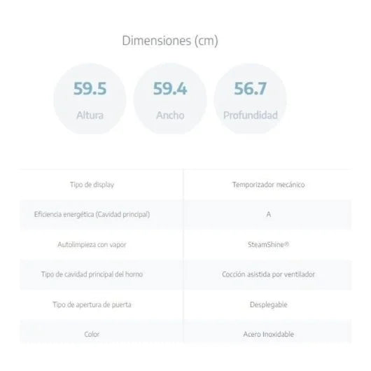 Beko BBIE12100XD Horno Multifunción 66L A Acero Inoxidable