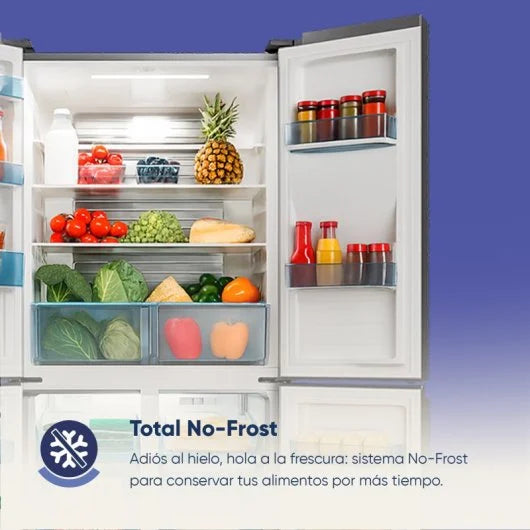 Origial Frigorífico Americano Cool &Freeze 4 puertas 482L E Inox Con dispensador