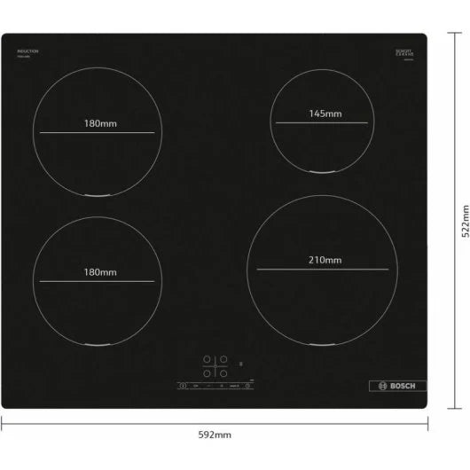 Bosch PUE611BB5E Placa de Inducción 4 Zonas 60cm Negra