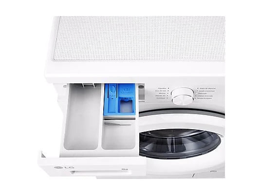 Lavadora carga frontal - LG F4X1008NWH, 8 kg, 1400 rpm, 10 programas, AI Direct Drive™, ThinQ™, Blanco Marfil