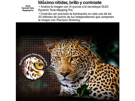 TV OLED 55 - LG OLED55G54LW.AEU, UHD 4K, Procesador Inteligente α11 AI Processor 4K Gen2, Smart TV, DVB-T2 (H.265), Rocky Black