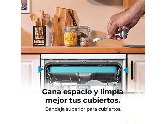 Lavavajillas - Cecotec Bolero Aguazero 6700 B, 15 cubiertos, 14 programas