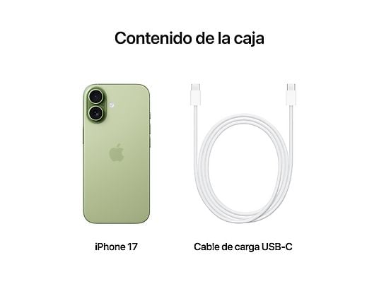 Apple iPhone 17, Verde salvia, 256 GB, 5G, 6.3 OLED Super Retina XDR, Chip A19, iOS