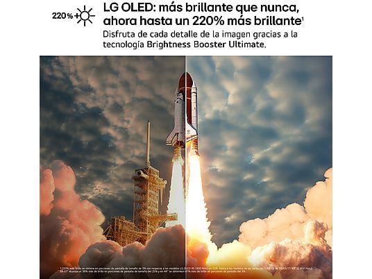 TV OLED 65" - LG OLED65G54LW, OLED 4K, Procesador Inteligente α11 AI Processor 4K Gen2, Smart TV, Gallery Design, Rocky Black