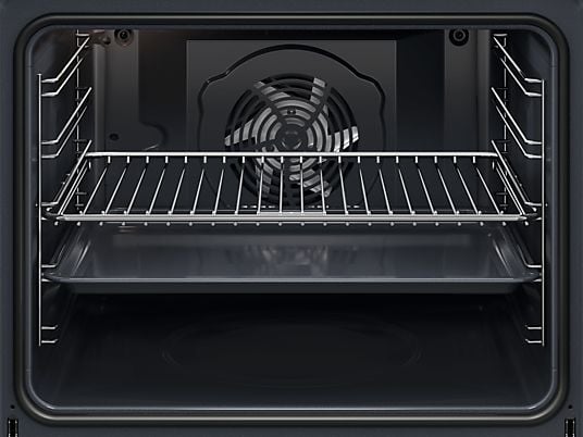 Horno multifunción - AEG Serie 5000 V5ABU20SK, Display LED, de 72 litros, 7 funciones, limpieza fácil, Integrable, Hidrolítica, 72 l, 596 mm, Negro