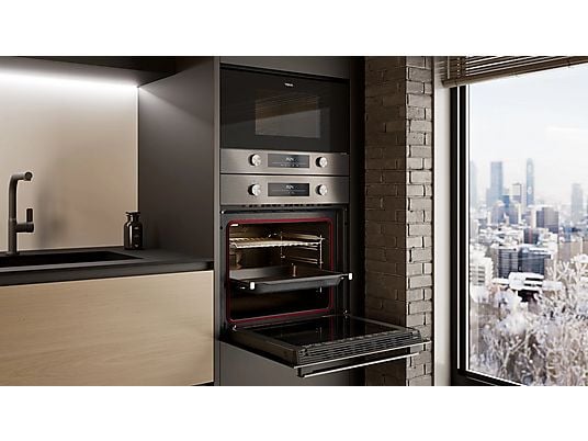 Horno - Teka HSB 6466, Multifunción, 70l, 59.5 cm Ancho, Función AirFry, Esmalte BrightClean, Acero inoxidable