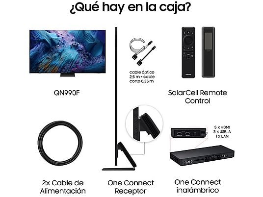 TV Neo QLED 98 - Samsung TQ98QN990FTXXC, QLED Mini Led 8K, NQ8 AI Gen3 Processor, Smart TV full AI, wifi, Negro grafito