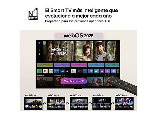 TV QNED 86 - LG 86QNED81A6A, UHD 4K, Procesador Inteligente α7 AI Processor 4K Gen8, Smart TV, DVB-T2 (H.265), Negro
