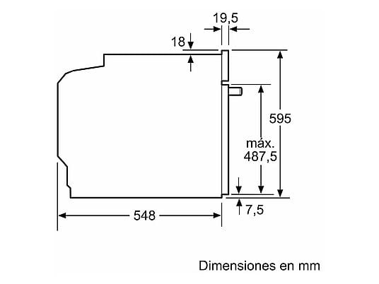 Horno compacto - Bosch HBG774KB1, Serie 8, Multifunción, Pirolítico, 71 l, 54.9 cm, Negro