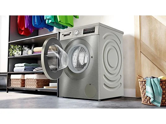 Lavadora carga frontal - Bosch WUU28T8XES, 8 kg, 1.400 rpm, 15 programas, Inox