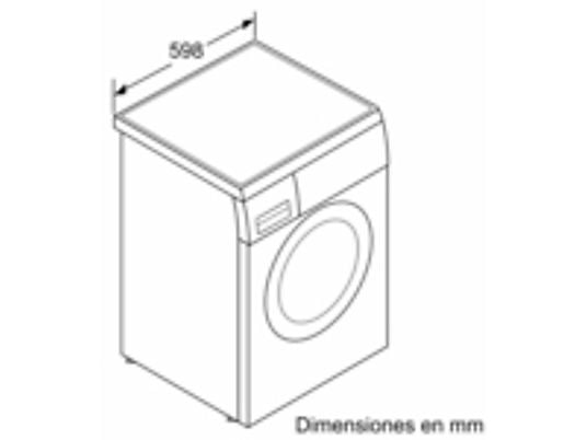Lavadora carga frontal - Bosch WUU28T8XES, 8 kg, 1.400 rpm, 15 programas, Inox