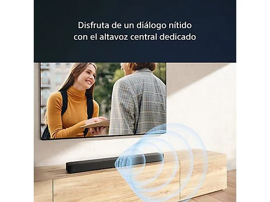 Barra de sonido - Sony HT-S2000, 3.1 Canales, Dolby Atmos, DTS:X, Bluetooth, Subwoofer integrado dual, 350 W, Sonido envolvente, HDMI, Negro