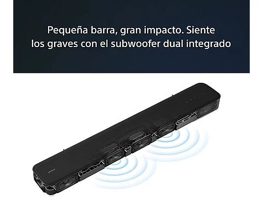 Barra de sonido - Sony HT-S2000, 3.1 Canales, Dolby Atmos, DTS:X, Bluetooth, Subwoofer integrado dual, 350 W, Sonido envolvente, HDMI, Negro