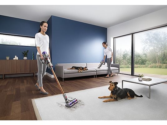 Aspirador escoba - Dyson Cyclone V10™ Absolute, Potencia succión 150 AW, Sin cable, Tecnología ciclónica, 60 min, Níquel