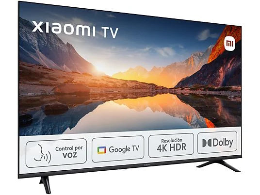 TV LED 43" - Xiaomi A 2025 43, HDR 4K, Smart TV (Google TV), Dolby Audio, DTS Virtual:X, Control por voz, Black