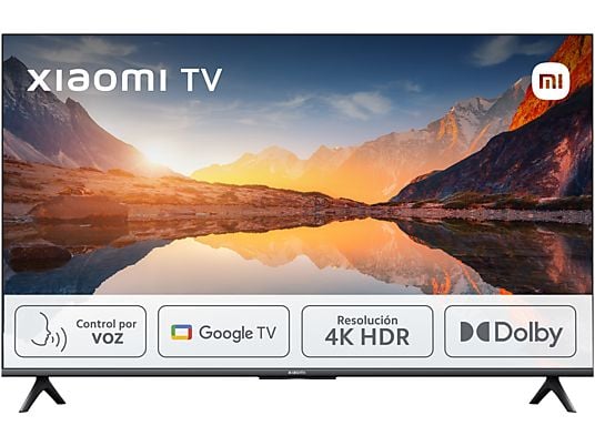 TV LED 50 - Xiaomi A 2025 50, HDR 4K, Smart TV (Google TV), Dolby Audio, DTS VirtualX, Control por voz, Black