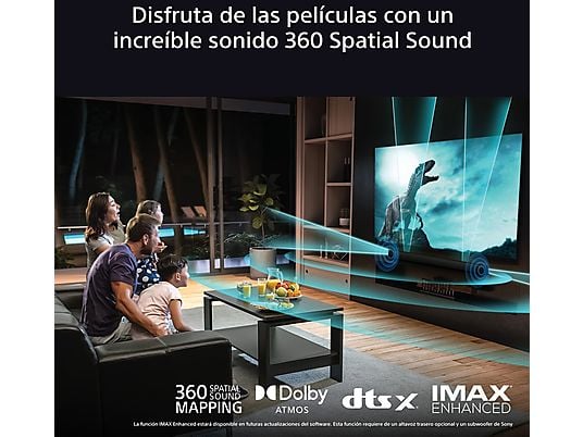 Barra de sonido - Sony BRAVIA Theatre Bar 8, Dolby Atmos, 11 altavoces, WiFi, Bluetooth, 360 Spatial Sound Mapping, 495W, Apple Airplay, HTA8000