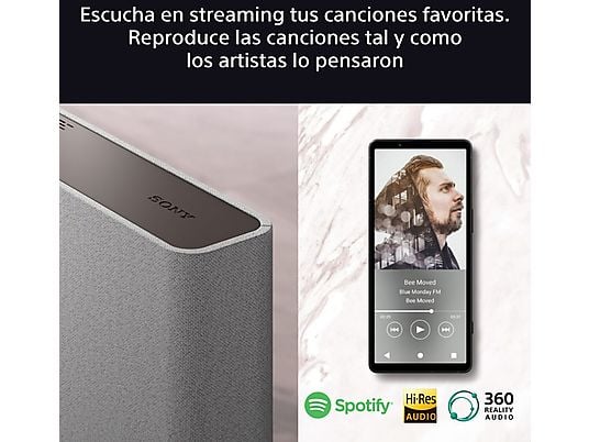 Barra de sonido - Sony BRAVIA Theatre Quad, Home cinema, 4 altavoces, 16 canales, Dolby Atmos, WiFi, Bluetooth, 360 Spatial Sound Mapping, HTA9M2