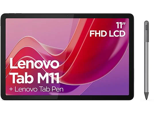 Tablet - Lenovo Tab M11, 128 GB, Luna Grey, 11 WUXGA, 4 GB RAM, MediaTek Helio G88, Android, Incluye Pen