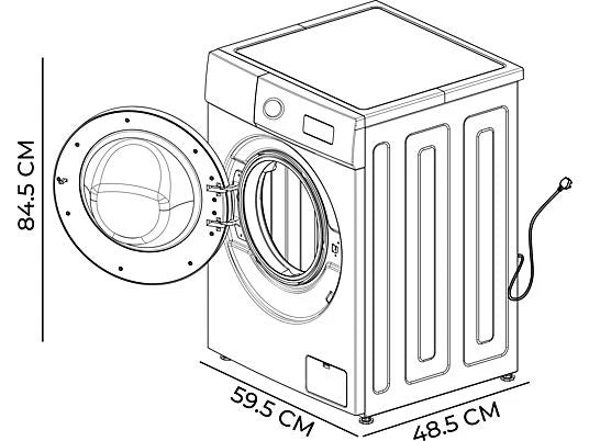 Lavadora Carga Frontal Cecotec Bolero DressCode 7150 Inverter