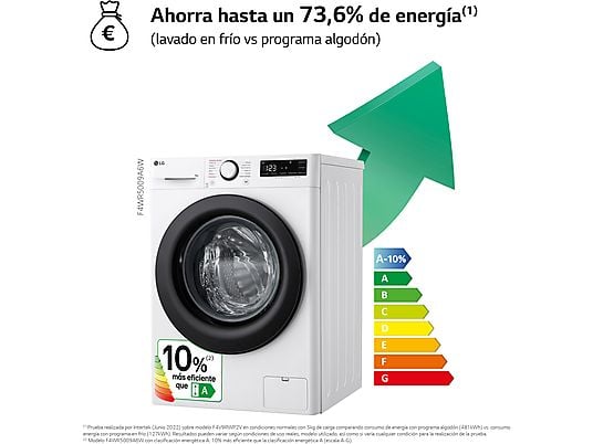 LG Serie 500 Washing Machine 9kg A - AI Direct Drive Steam