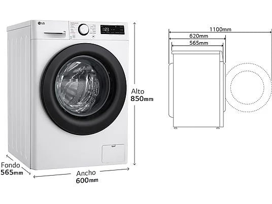 LG Serie 500 Washing Machine 9kg A - AI Direct Drive Steam